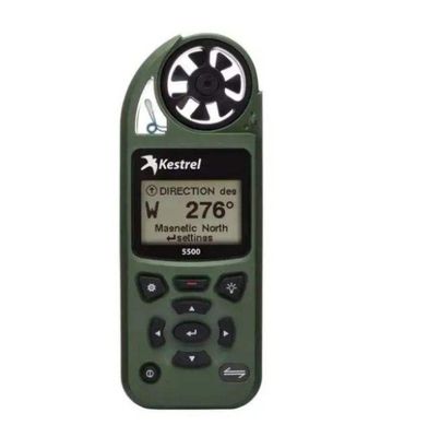 Kestrel 5500 Weather Meter with 3% Accuracy Measures Wind Speed (0.6-40 M/s) Temperature Humidity Pressure Wind Direction