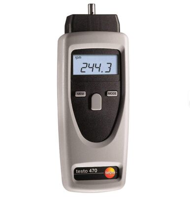 Testo 470 High Precision Digital Tachometer Handheld RPM Meter with 0.1 to 19999 rpm Range and ±0.2 Accuracy