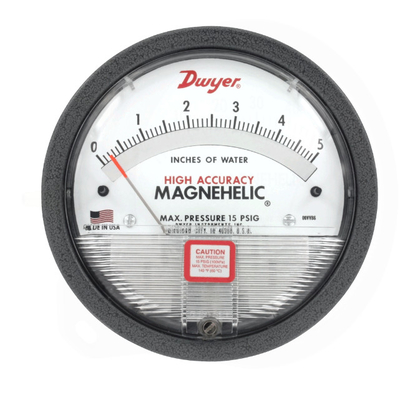 Dwyer Series 2000 Magnehelic Differential Pressure Gauge Compatible Gases