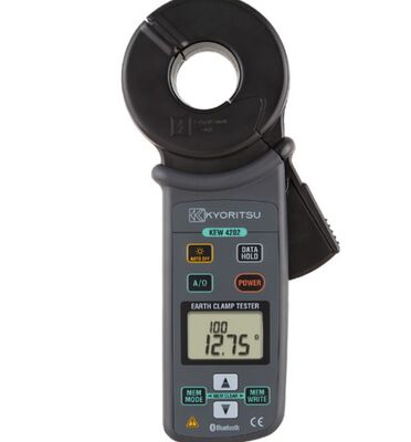 Kyoritsu KEW4202 Bluetooth Digital Ground Resistance Clamp Meter with 30 A Maximum Alternating Current and LED Display
