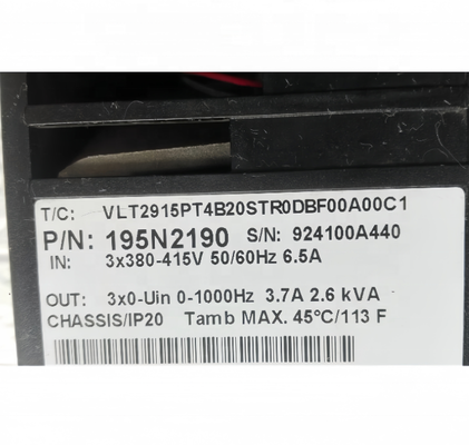 VLT2911PT4B20STR0DBF00A21C1 195N2189 Industrial VFD 11kW 400V - Built-in DC Reactor for Pumps & Conveyors