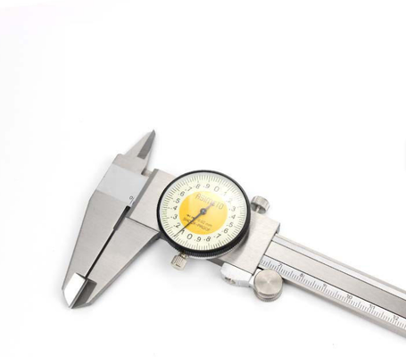 ASIMETO 303-06-2 P303-06-0 Stainless Steel Metric Range 0-150mm Graduation 0.1/0.02mm Dial Calipers