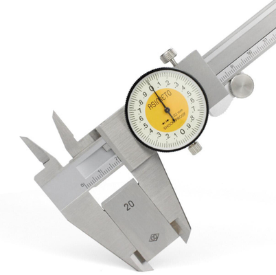 ASIMETO 303-06-2 P303-06-0 Stainless Steel Metric Range 0-150mm Graduation 0.1/0.02mm Dial Calipers