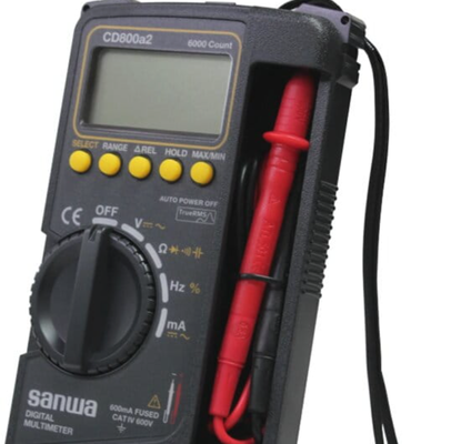 ซันวา CD800a | CD800a2 | CD800a3 | มัลติมิเตอร์แบบดิจิตอลพร้อมฝาครอบ Tough Body,600V
